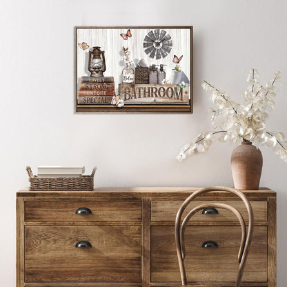 Rustikale Badezimmer Wandbilder Baumwolle Blume