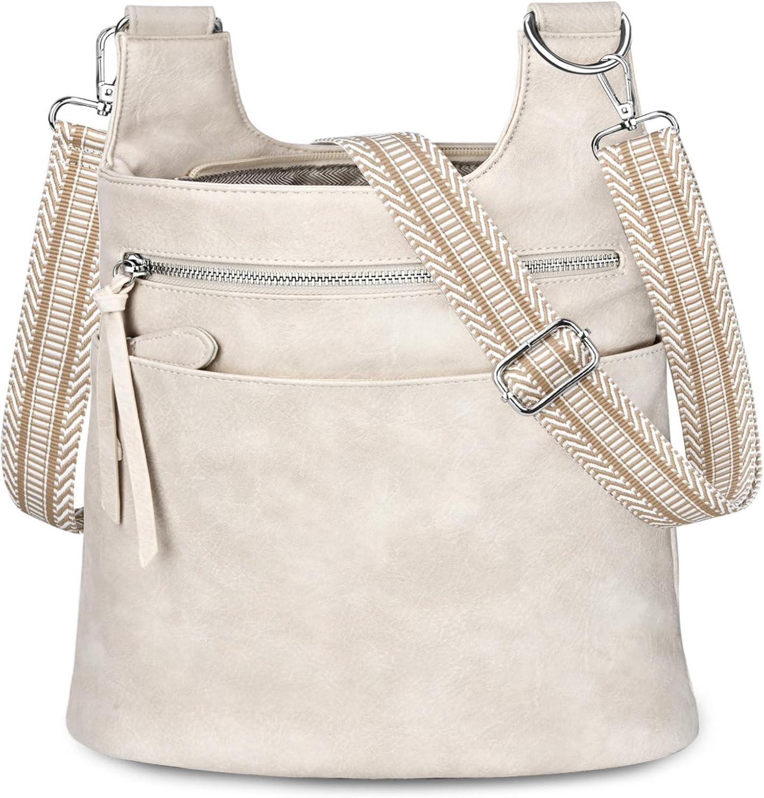TEUEN Umhängetasche Damen Stylische PU Leder Crossbody Bag mit