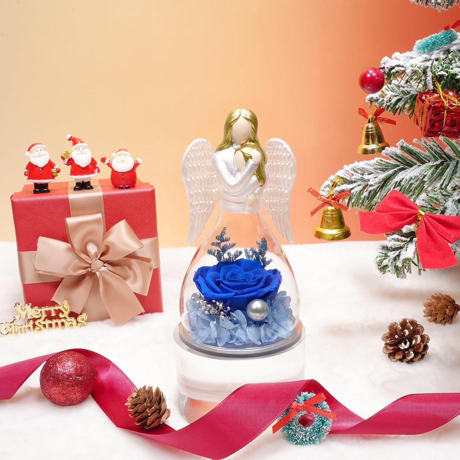 Geschenkbox Ewige Rose Mutter Tochter Engel Glasdom