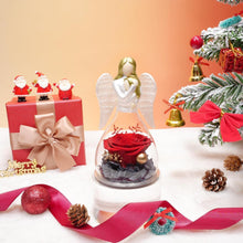 Ewige Rose Engel Mutter Tochter Geschenk Glasdome_rot