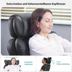 Ergonomischer Bürostuhl PU-Leder Schwarz 200KG
