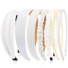 7er Set Perlen Stirnbänder Haarreifen für Damen & Mädchen