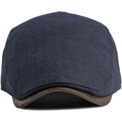 Herren Schiebermütze Verstellbar Marineblau – Warme Winter Cap