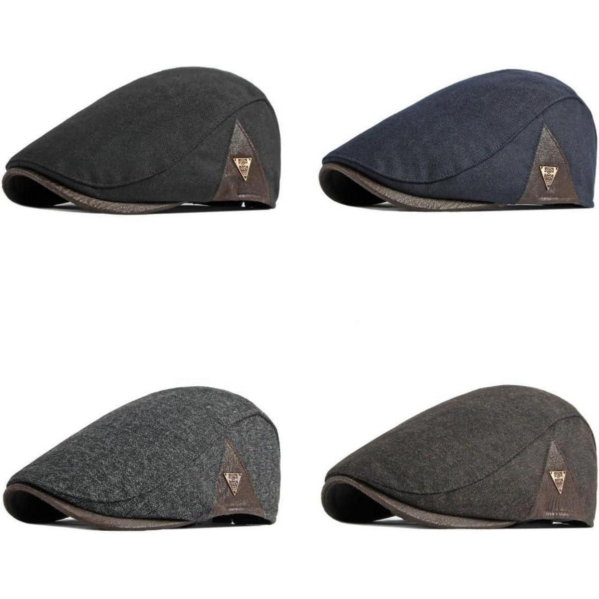 Herren Schiebermütze Verstellbar Marineblau – Warme Winter Cap