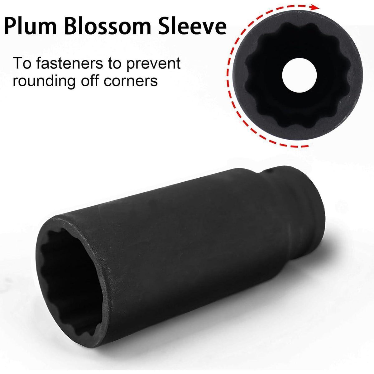 24mm Vielzahn Nuss 1/2 Zoll Schlagschrauber CR-MO Achsmuttern