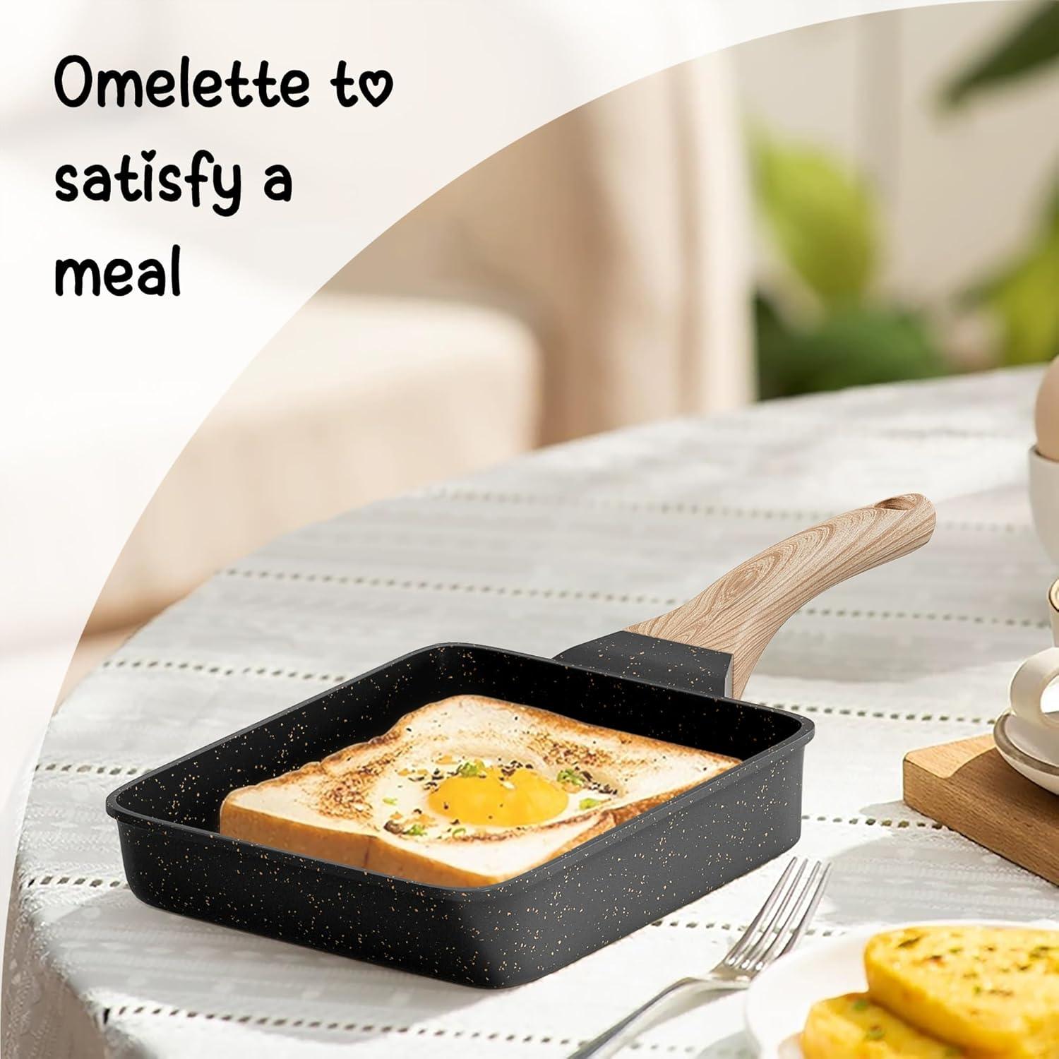 Induktionspfanne Tamagoyaki Omelette Antihaft Granitbeschichtung