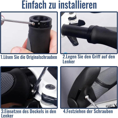 Ergonomische Fahrradgriffe mit Klingel & Werkzeug (22mm)