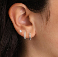FUNIEA Silber 925 14K Vergoldet Damen Ohrringe Set Zirkonia
