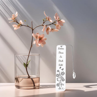 Personalisiertes Lesezeichen "Schön dass es Dich gibt" - Geschenk für Sie