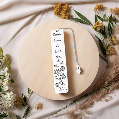 Personalisiertes Lesezeichen "Schön dass es Dich gibt" - Geschenk für Sie