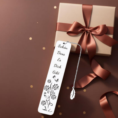 Personalisiertes Lesezeichen "Schön dass es Dich gibt" - Geschenk für Sie