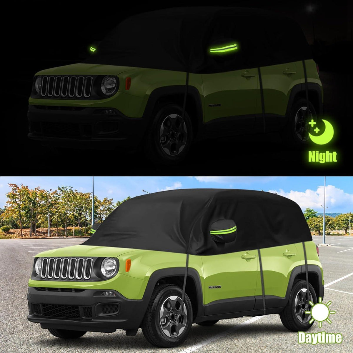 Halbgarage für Jeep Renegade 2014-2024 – Schutzhülle Schwarz