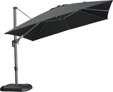 Sonnenschirm Rechteckig Aluminium Ampelschirm Schwarz 300x400cm