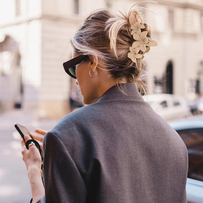 6er Pack Große Blumen Haarklammer, 11cm für dickes