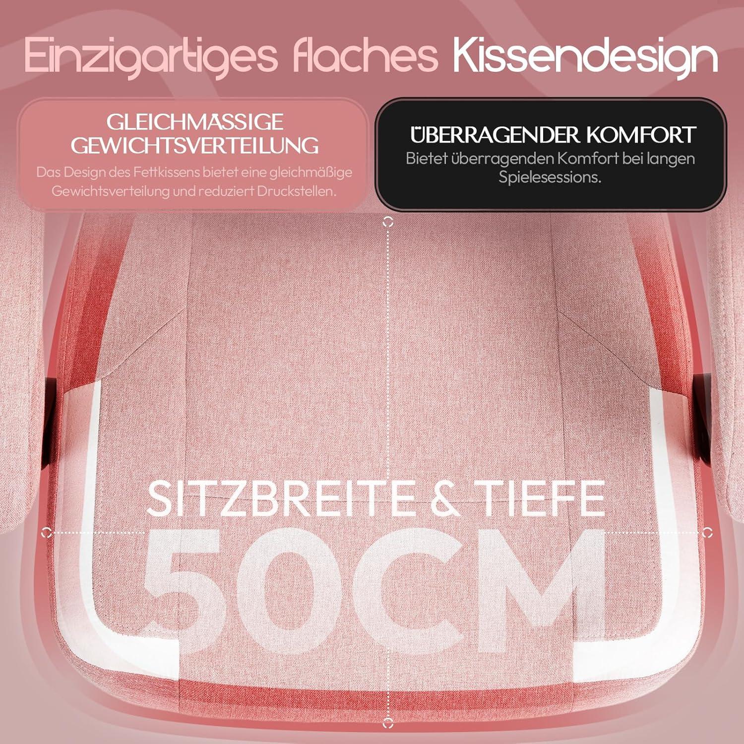 Ergonomischer Gaming Stuhl mit Massage und Fußstütze
