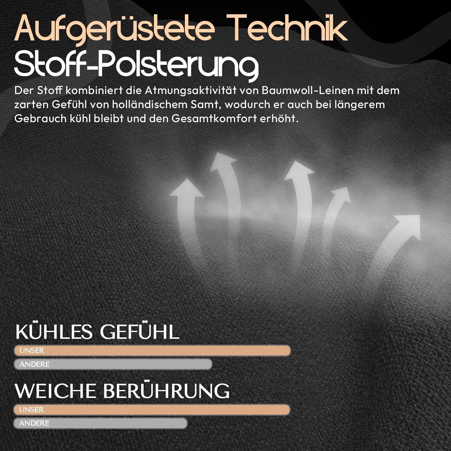 Ergonomischer Gaming Stuhl mit Massage und Fußstütze