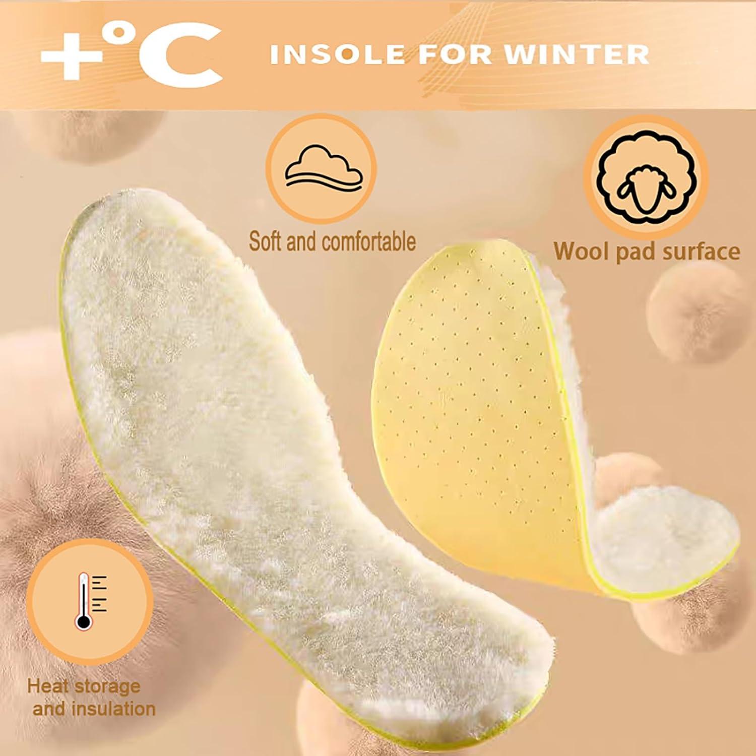 Winter Einlegesohlen Lammwolle - Wärmende Thermo Einlagen