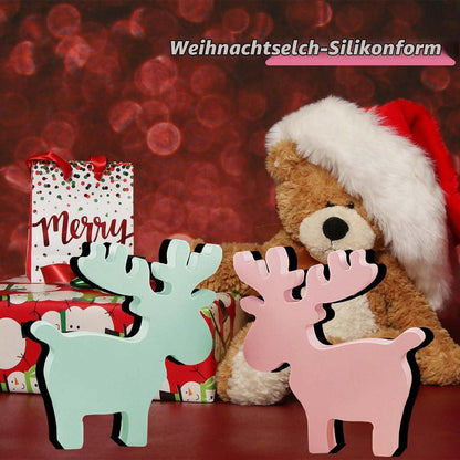 Silikonform Elch Weihnachten – Gießform für Kerzen & Harz