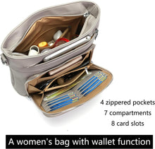 Große Damen-Handtasche Mittelgroß Umhängetasche Vegan Leder