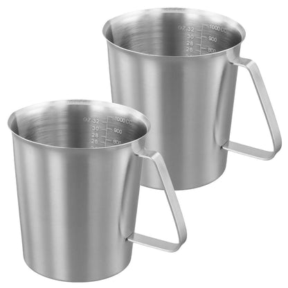 Edelstahl Messbecher 500ml mit Griff & Ausgießlippe