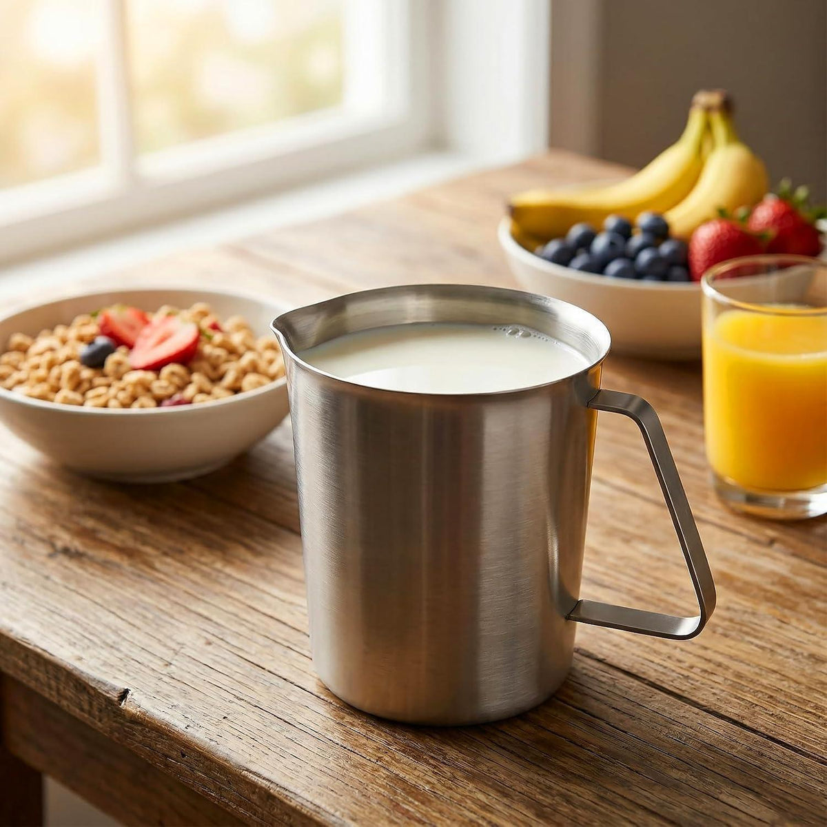Edelstahl Messbecher 500ml mit Griff & Ausgießlippe