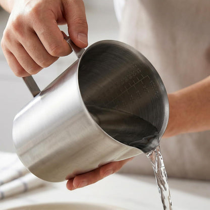 Edelstahl Messbecher 500ml mit Griff & Ausgießlippe