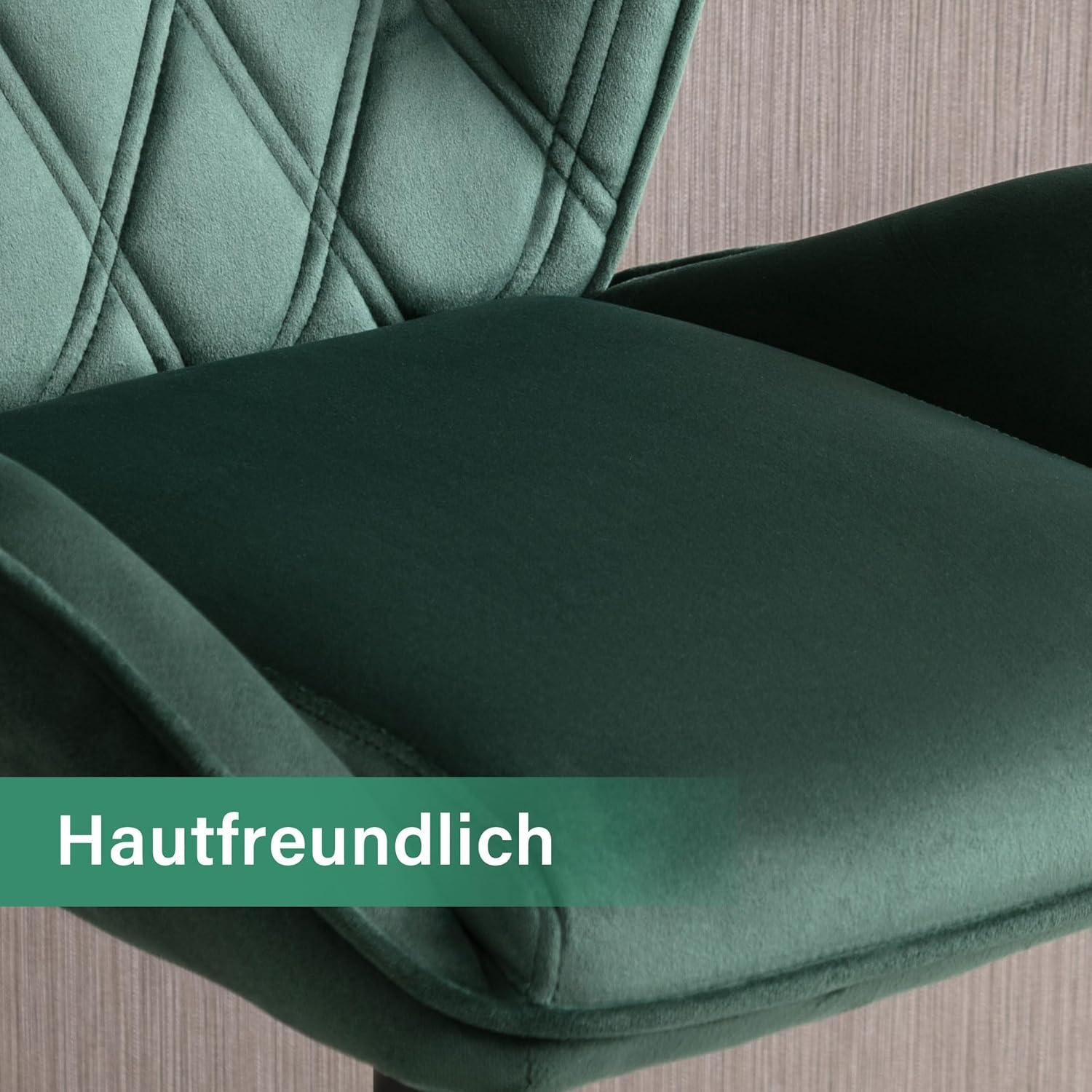 Fantasylab 2 Barhocker Tresenhocker Höhenverstellbar Gepolstert Grün