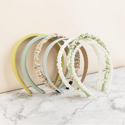 7er Haarreifen Set Damen Stirnband Blumen Vintage Haarschmuck