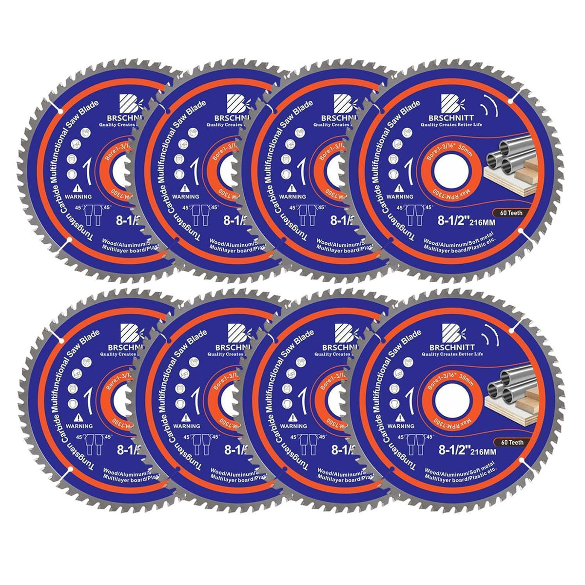 Kreissägeblatt 216mm 60T für Holz, Metall & Alu