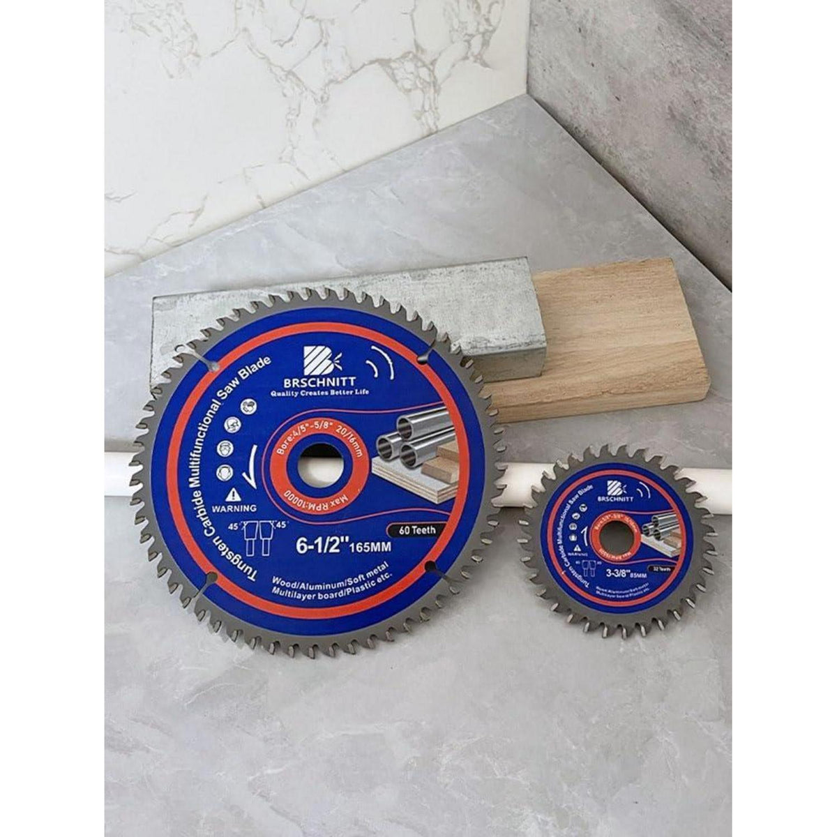 Kreissägeblatt 165mm 60T für Holz, Metall & Alu