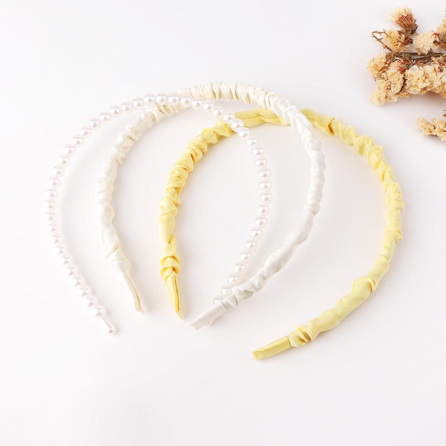 DRESHOW Haarreifen Set 7 Stück verschiedene Modelle Damen Mädchen Blumen-Stirnband