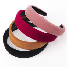 Samtstirnbänder Damen Mädchen 4er Pack Boho Haarbänder breit