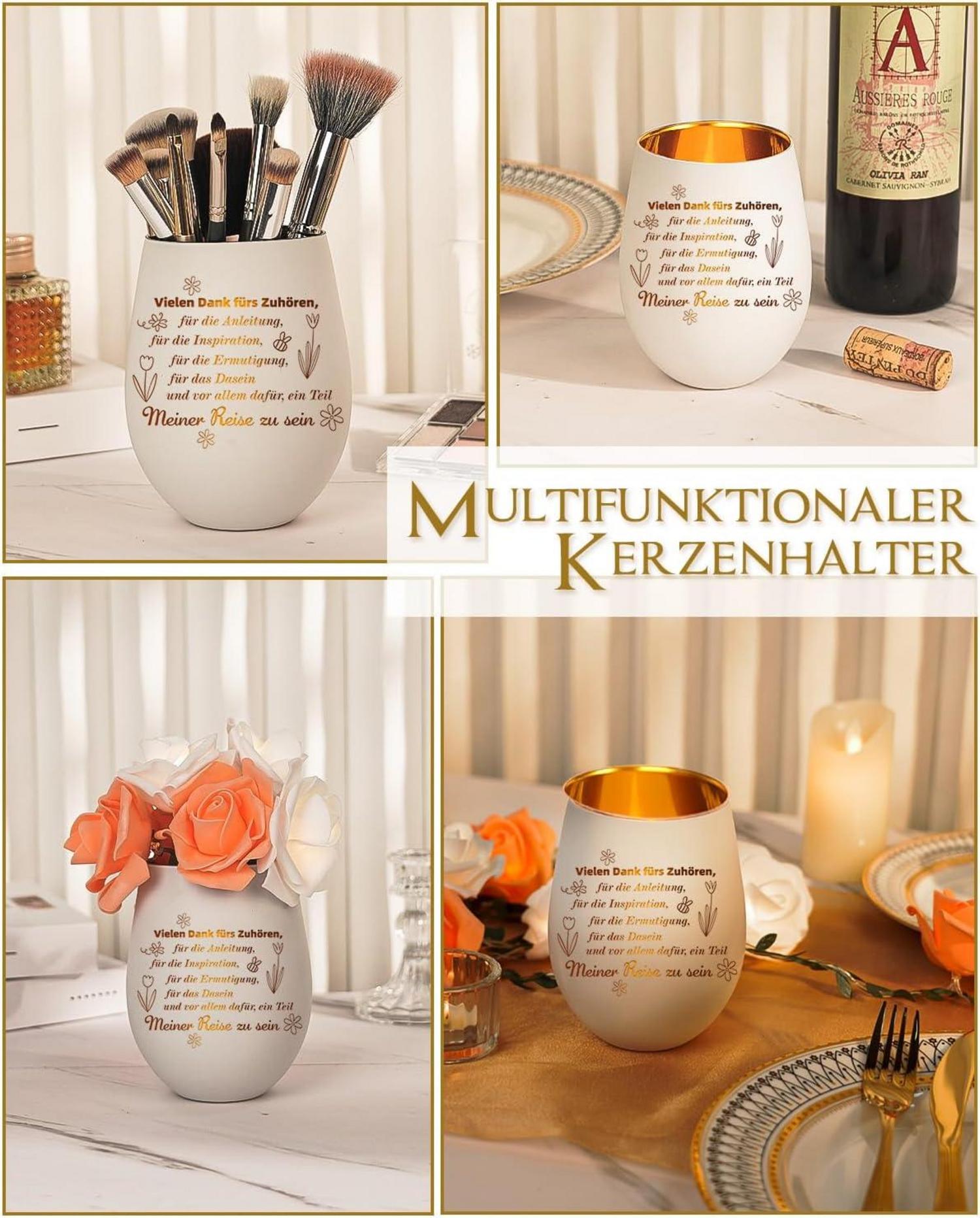 Dankeschön Geschenk Teelichthalter Windlicht Frauen Chef Mitarbeiter