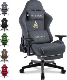Gaming Stuhl Vittanly Atmungsaktiv 3D Armlehnen Grau