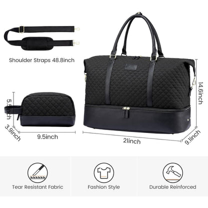 Weekender Reisetasche Damen XL mit Schuhfach & Kulturtasche