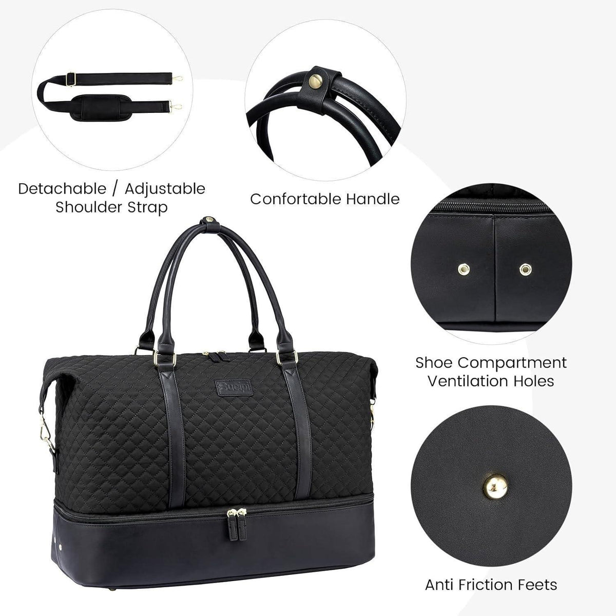 Weekender Reisetasche Damen XL mit Schuhfach & Kulturtasche