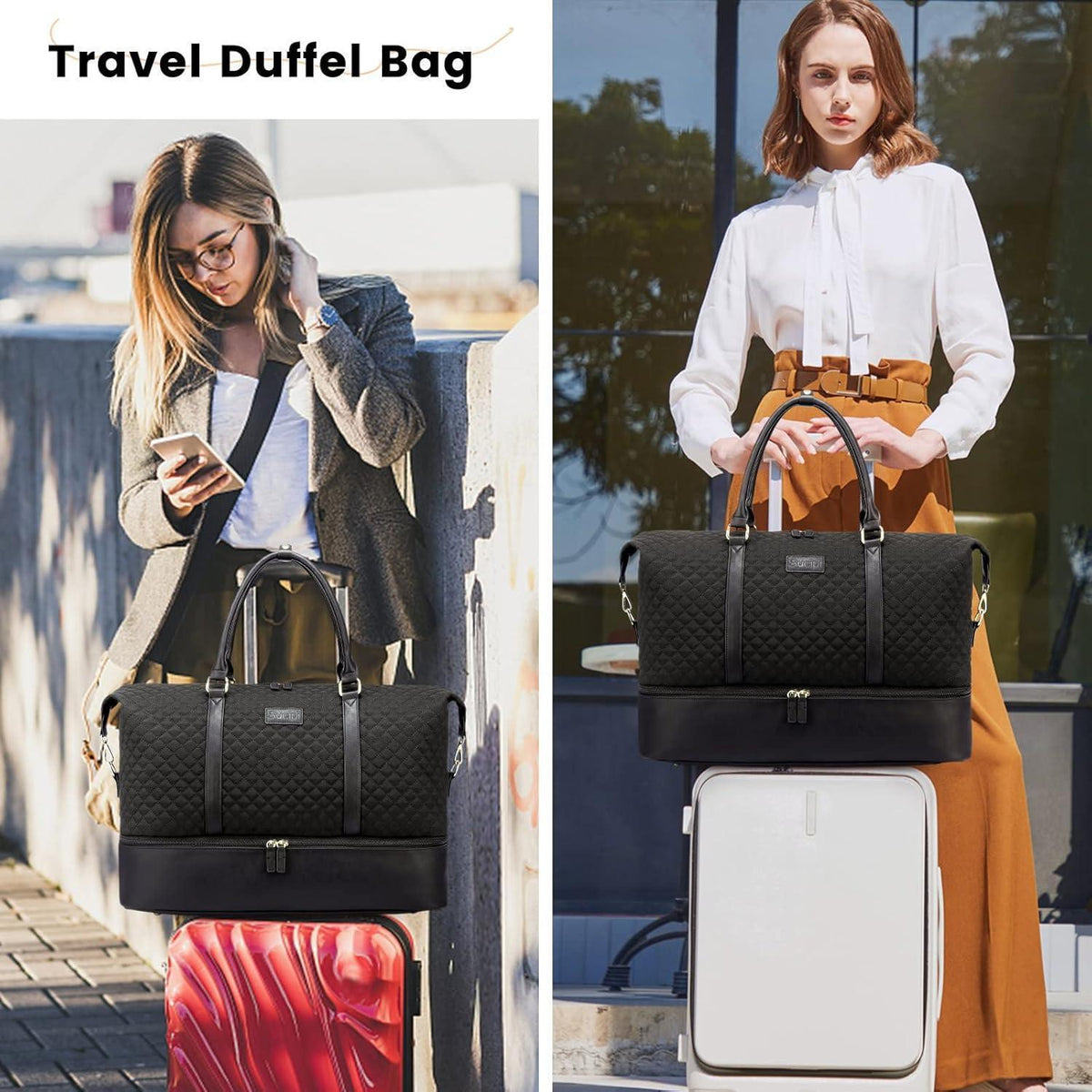 Weekender Reisetasche Damen XL mit Schuhfach & Kulturtasche