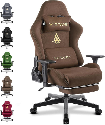 Ergonomischer Gaming Stuhl mit Fußstütze und 3D Armlehnen