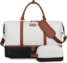 Weekender Damen Sporttasche Reisetasche groß 40l Handgepäck Beige