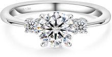 Moissanite Verlobungsring Damen 1 Karat D Diamant VVS1 925 Silber
