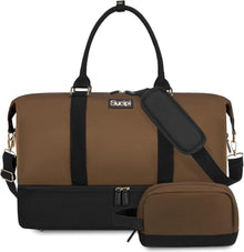 Sucipi Weekender Reisetasche Damen Braun wasserdicht
