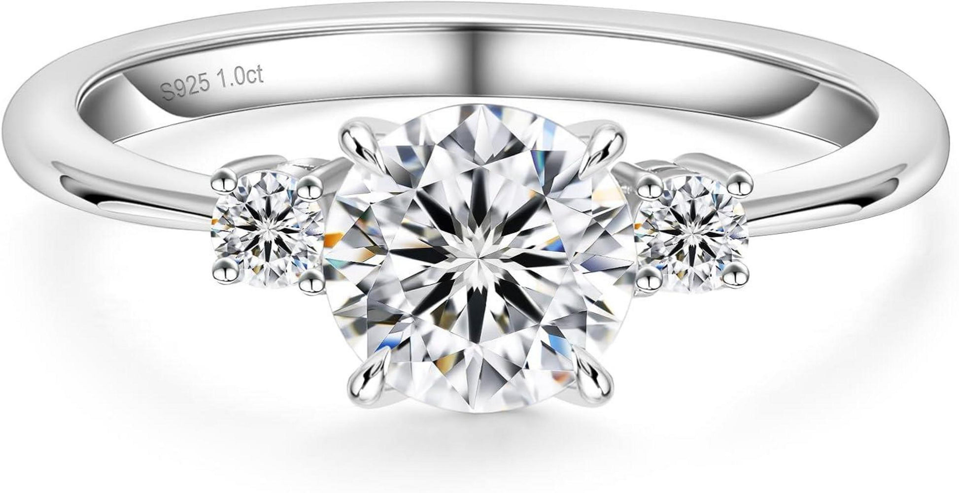 Moissanite Verlobungsring Damen Diamant 1,0 Karat Solitärring
