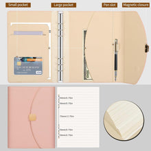 Notizbuch A5 Binder PU Leder 6 Ring Budget Journal Planer