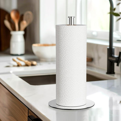 Küchenrollenhalter Silber Stehend, Bohrenfrei, Modern