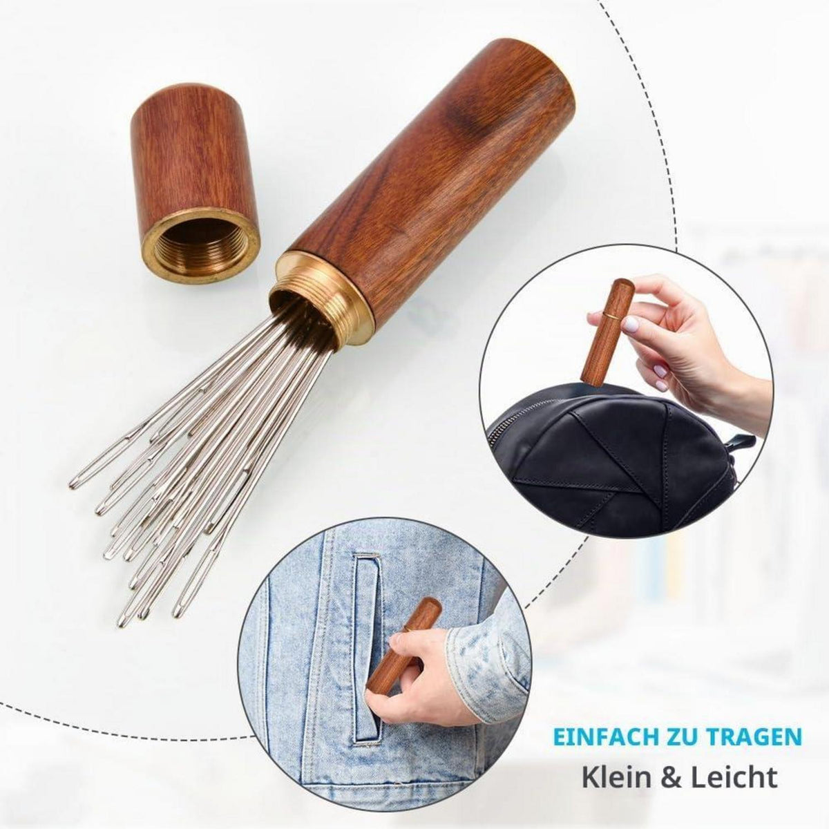 Handnähanadeln Set mit 33 Stück – Edelstahl, 5 Größen