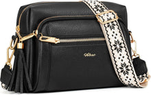 Umhängetasche Damen Anti Diebstahl Leder Crossbody Bag 4 Fächer