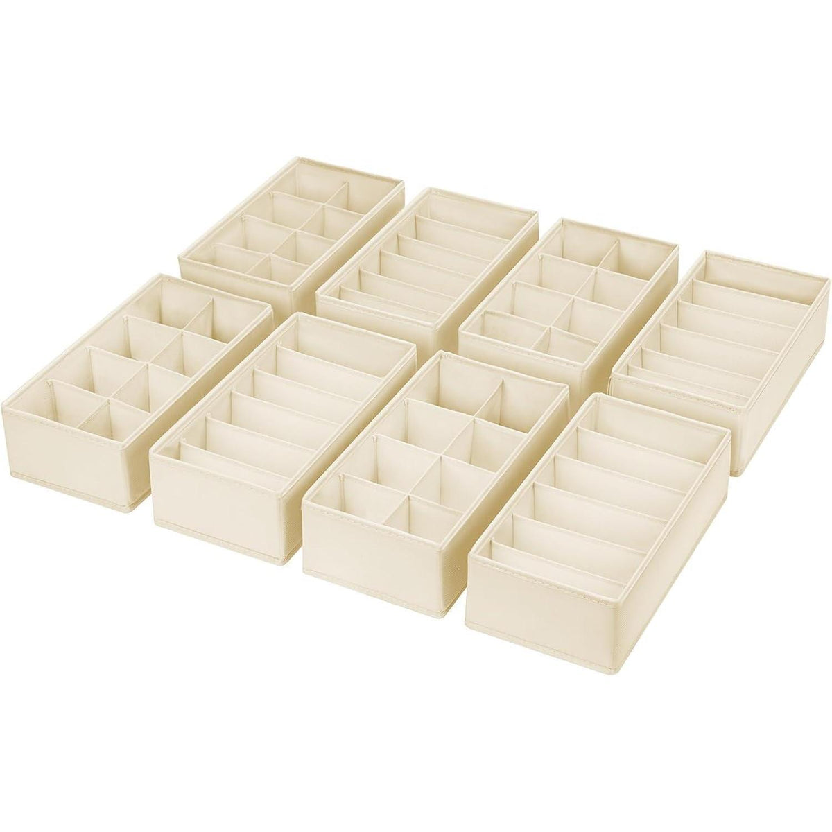 Schubladen Organizer 8er Set Beige 30x15x9 cm