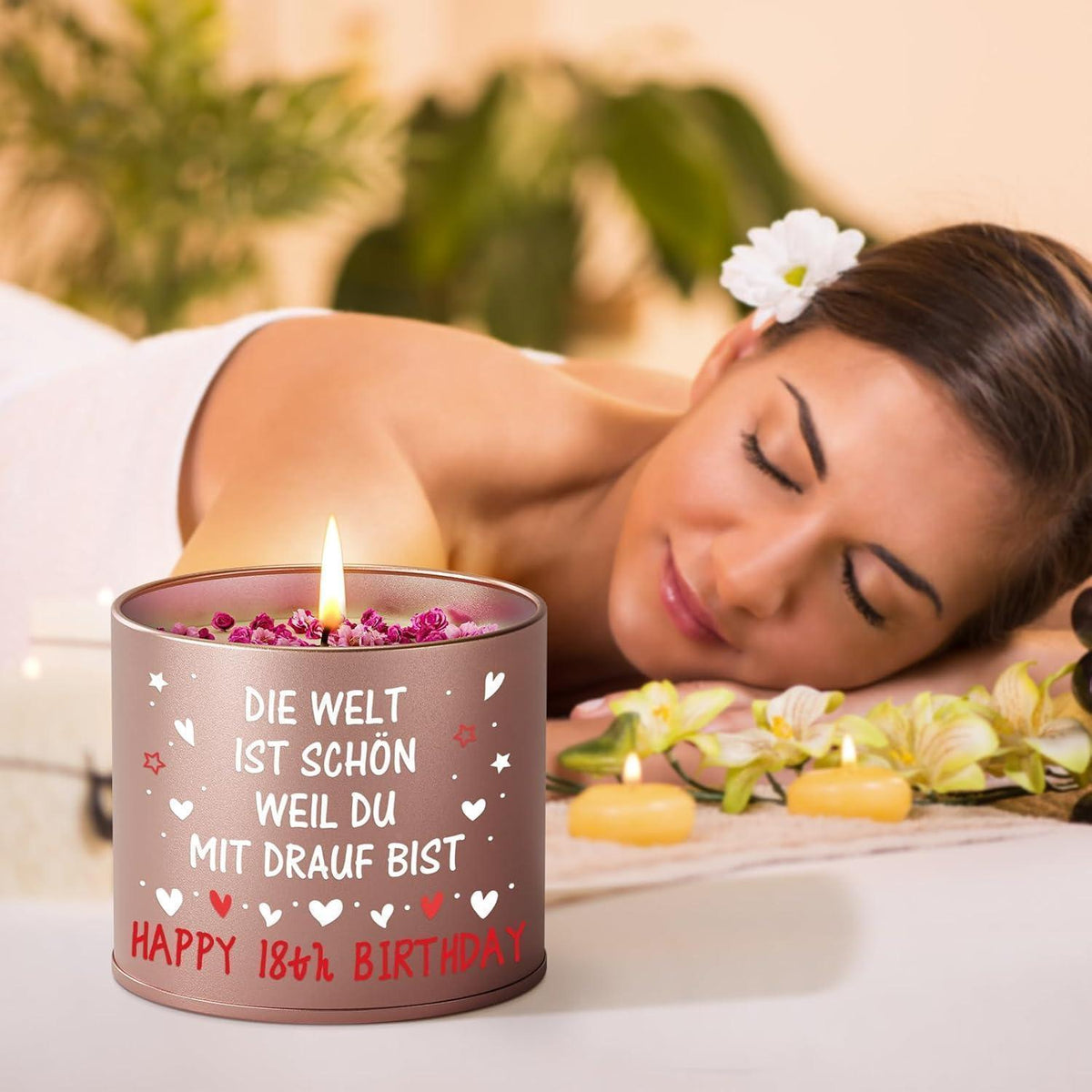 18. Geburtstag Kerze Mädchen – Geschenk für Frau & Freundin