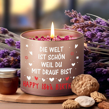 18. Geburtstag Kerze Mädchen – Geschenk für Frau & Freundin
