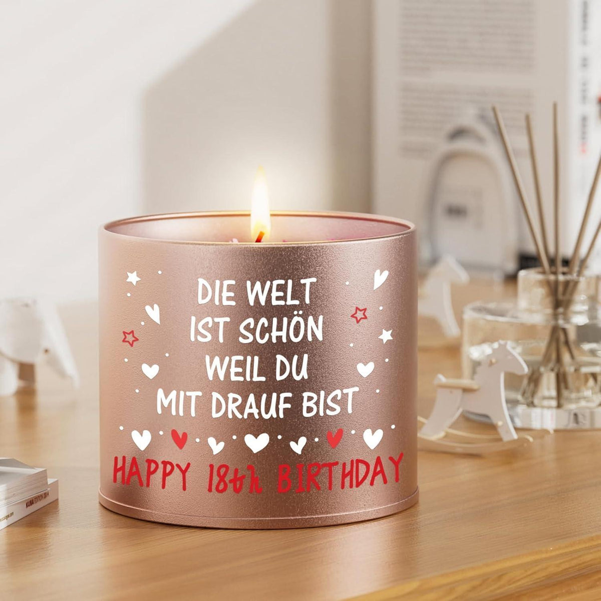 18. Geburtstag Kerze Mädchen – Geschenk für Frau & Freundin